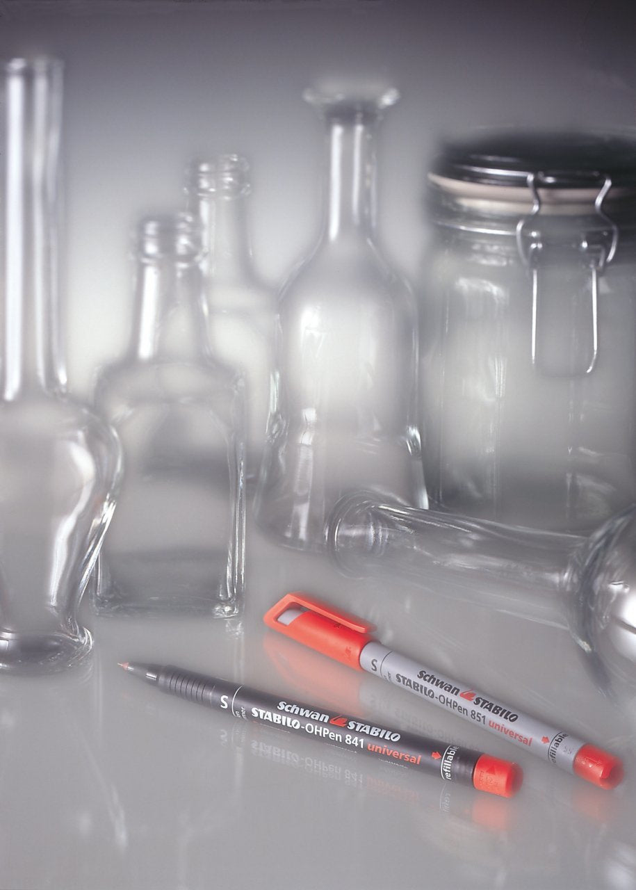 STABILO Non-Permanent-Marker OHPen universal – mittel 1 mm – rot – feucht abwischbar