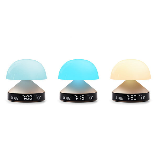 LEXON Lichtwecker Mina Sunrise LR153MD – digital – gold, Wecktöne, Schlummerfunktion