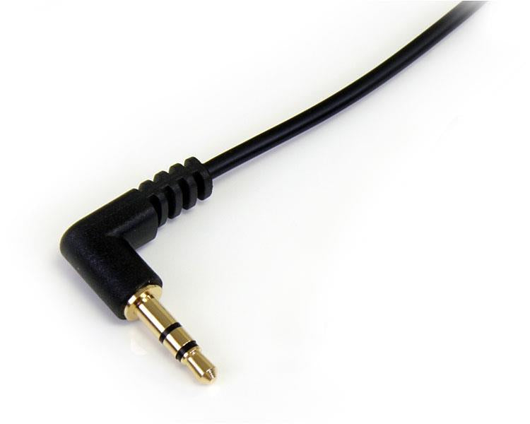 StarTech.com 3,5-mm-Klinkenkabel – 90° Stecker zu Stecker – 0,3 m, vergoldete Stecker