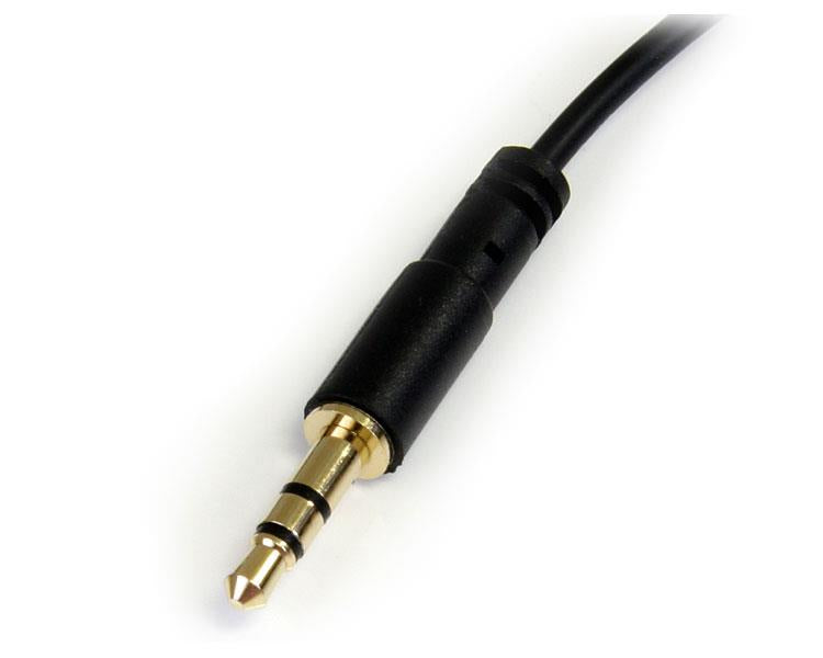 StarTech.com 3,5-mm-Klinkenkabel – 90° Stecker zu Stecker – 0,3 m, vergoldete Stecker
