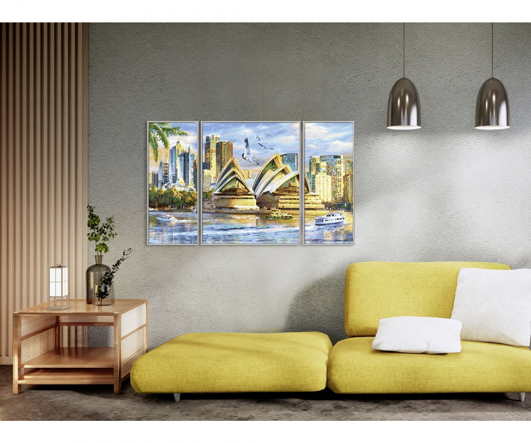 Schipper Malen-nach-Zahlen-Set – Stadt / Land – 3-teilig (40 × 50 cm, 20 × 50 cm, 20 × 50 cm) – ab 14 Jahren