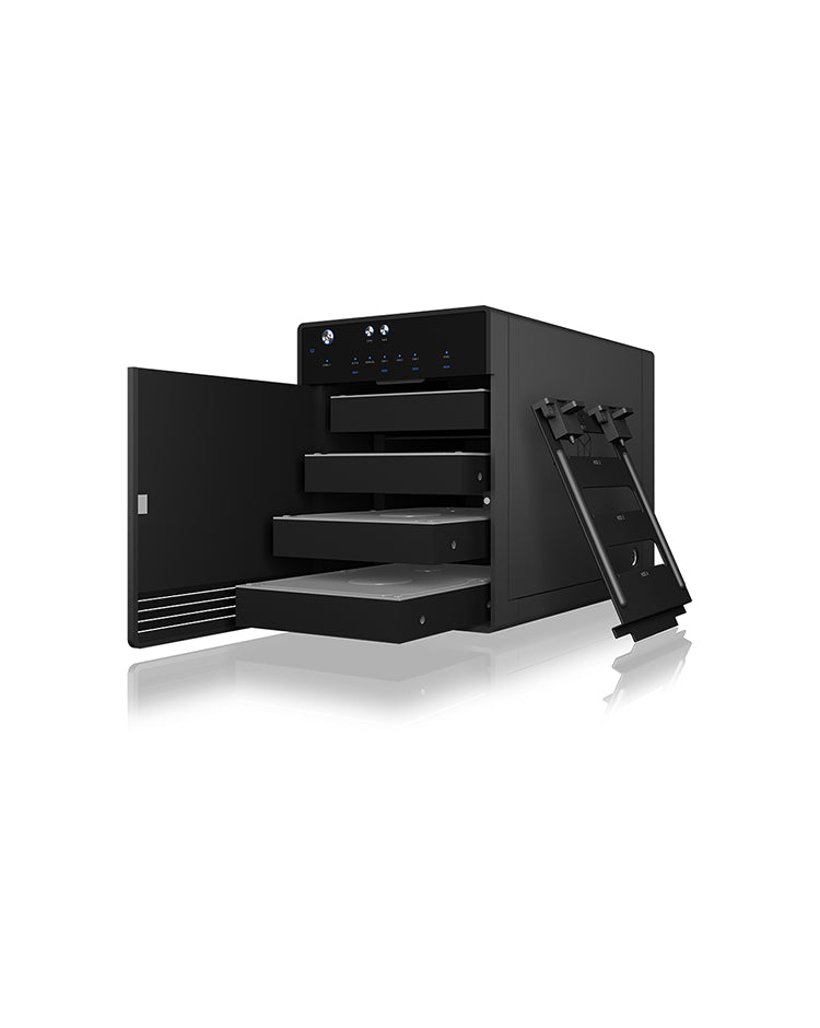 ICY BOX IB-3740-C31 – 4-Bay Gehäuse – USB-C 3.2 Gen 2 (10 Gbit/s), für 2,5"/3,5" HDD/SSD, SATA