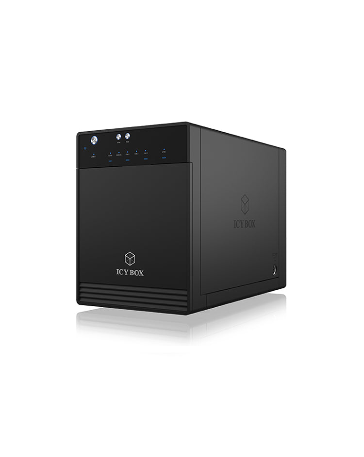 ICY BOX IB-3740-C31 – 4-Bay Gehäuse – USB-C 3.2 Gen 2 (10 Gbit/s), für 2,5"/3,5" HDD/SSD, SATA