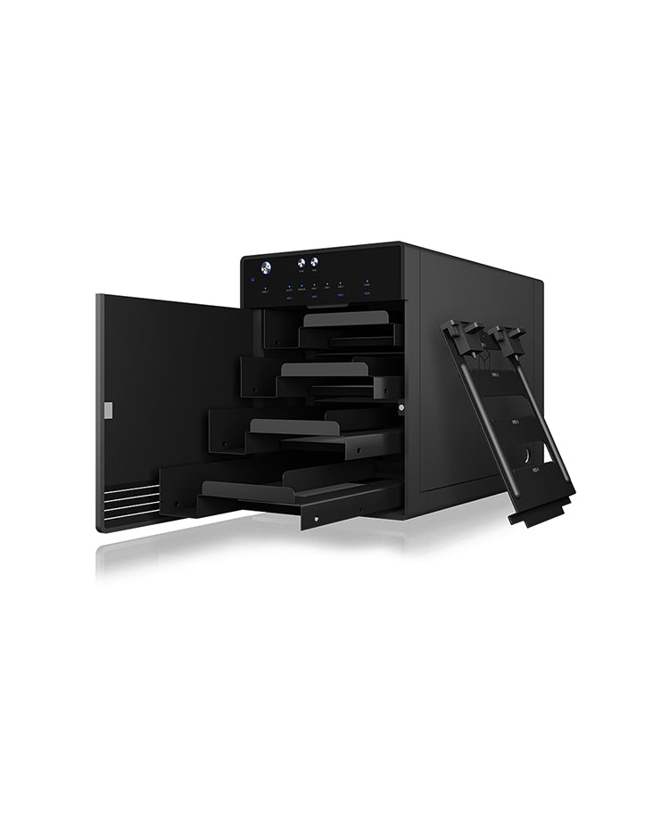 ICY BOX IB-3740-C31 – 4-Bay Gehäuse – USB-C 3.2 Gen 2 (10 Gbit/s), für 2,5"/3,5" HDD/SSD, SATA