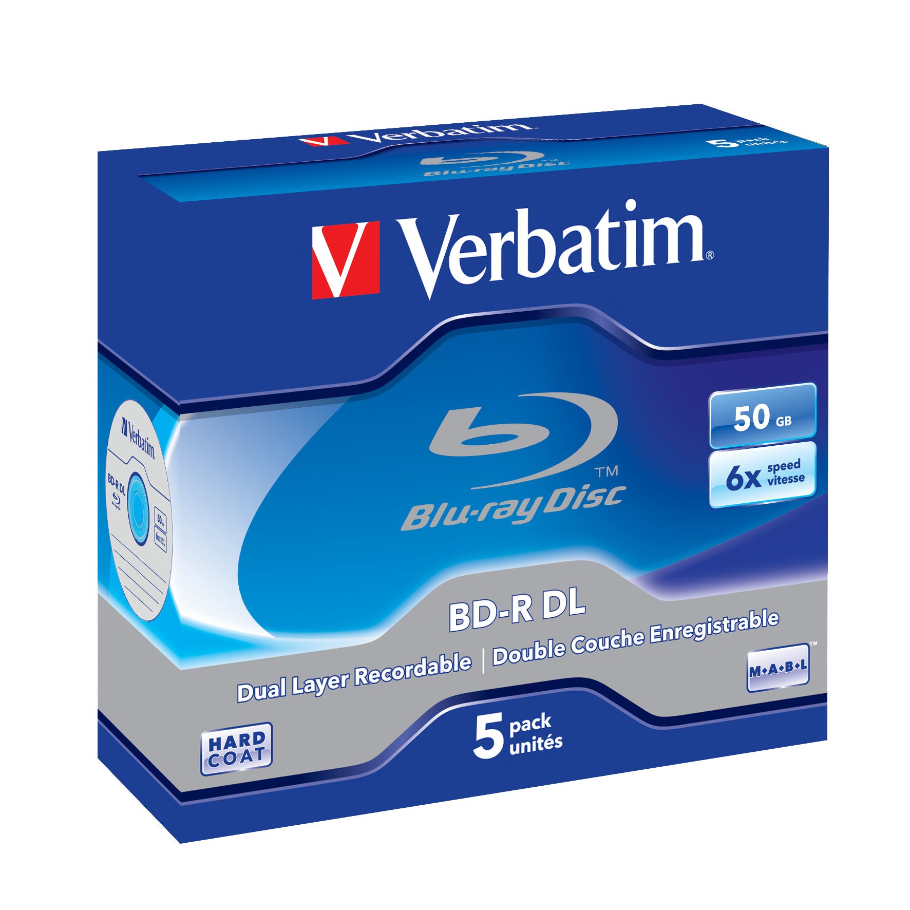 Verbatim BD-R 50 GB – 6×, Jewelcase, 5er Pack