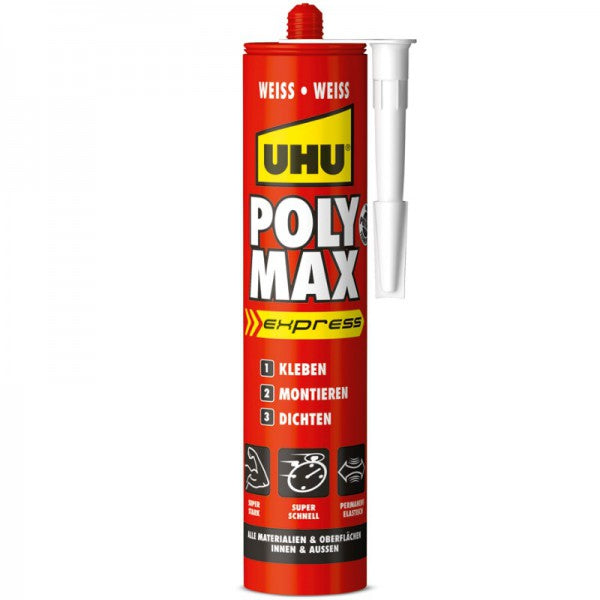UHU Montagekleber Spritze – weiss – 425 ml – für verschiedene Oberflächen