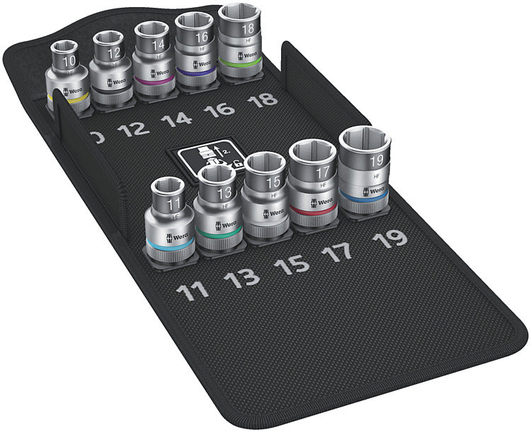Wera Zyklop – Stecknuss-Satz 1/2", 10–19 mm, 10-teilig, magnetisch, Etui, 8790 HMC HF 1