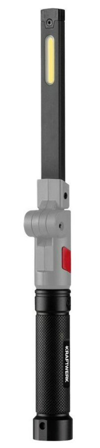 Kraftwerk Taschenlampe Slimlight 800 – 800 lm, IP54, Akku, Dimmer – Rot