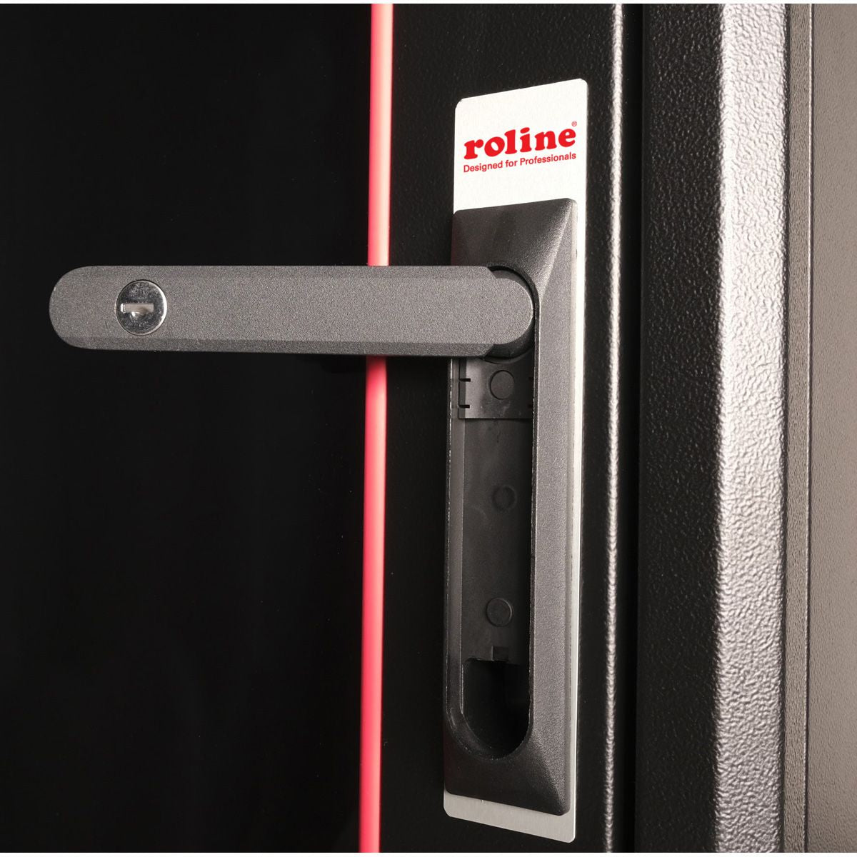 ROLINE Pro – 19" Netzwerkschrank 26U, IP20, abschliessbar, 600 × 800 × 1342 mm, schwarz, Stahl
