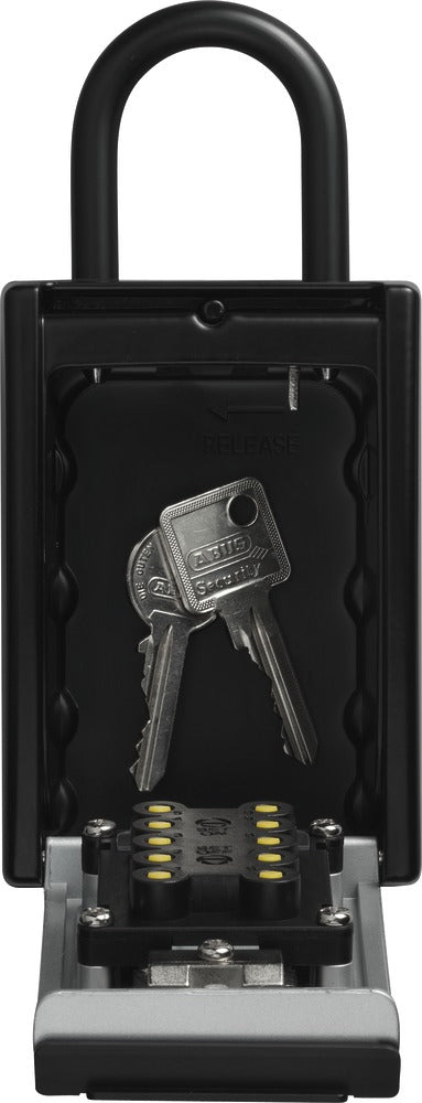 ABUS Schlüsseldepot KeyGarage 777, 20 Haken, Zahlenschloss, mit Bügel, Zink, Schwarz