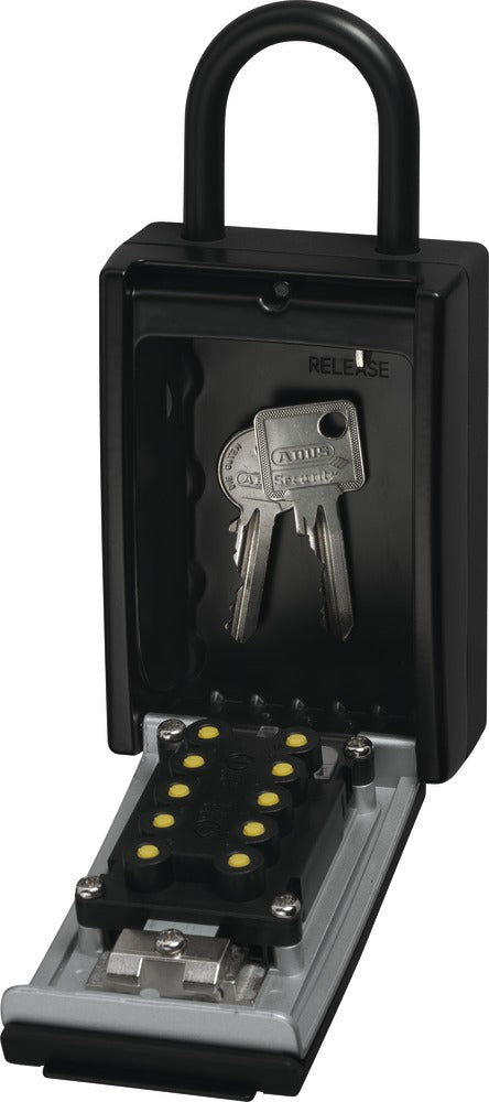 ABUS Schlüsseldepot KeyGarage 777, 20 Haken, Zahlenschloss, mit Bügel, Zink, Schwarz