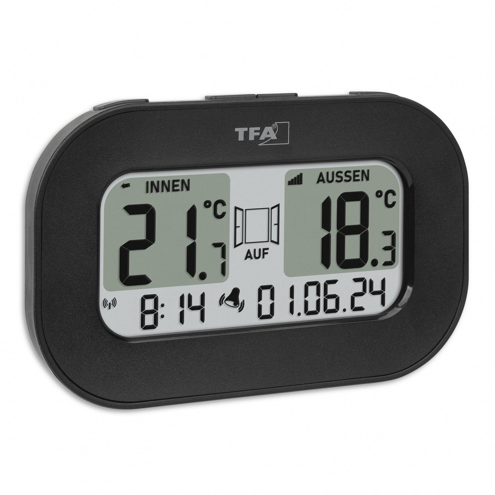 TFA-Dostmann TFA Dostmann 30.3046.01 – Funk-Thermometer, Digital, Innen/Aussen – Schwarz