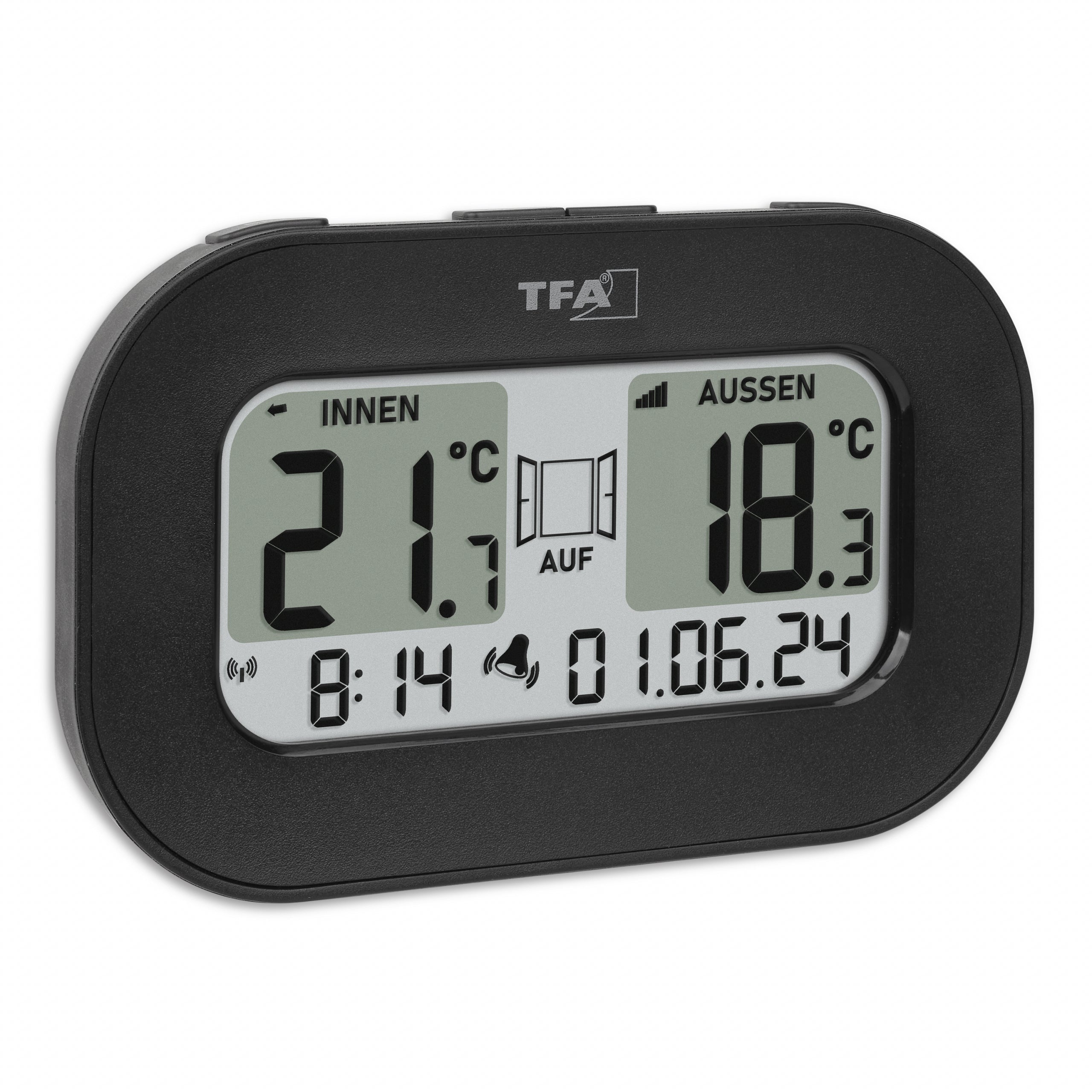 TFA-Dostmann TFA Dostmann 30.3046.01 – Funk-Thermometer, Digital, Innen/Aussen – Schwarz