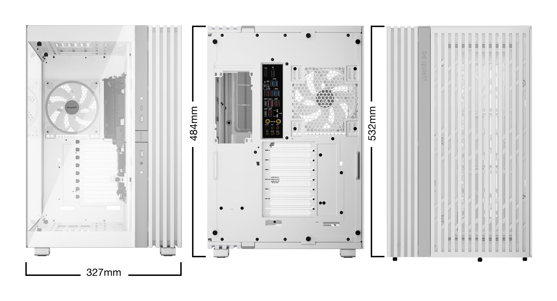 be quiet! be quiet LIGHT BASE 900 FX – Full Tower PC-Gehäuse – Weiss, EATX, 49,5 cm Grafikkarte