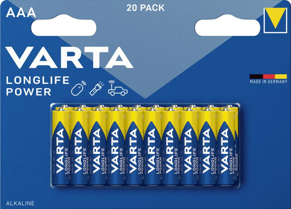 Varta AAA Batterien, Alkaline, 1,5 V – 20 Stk.
