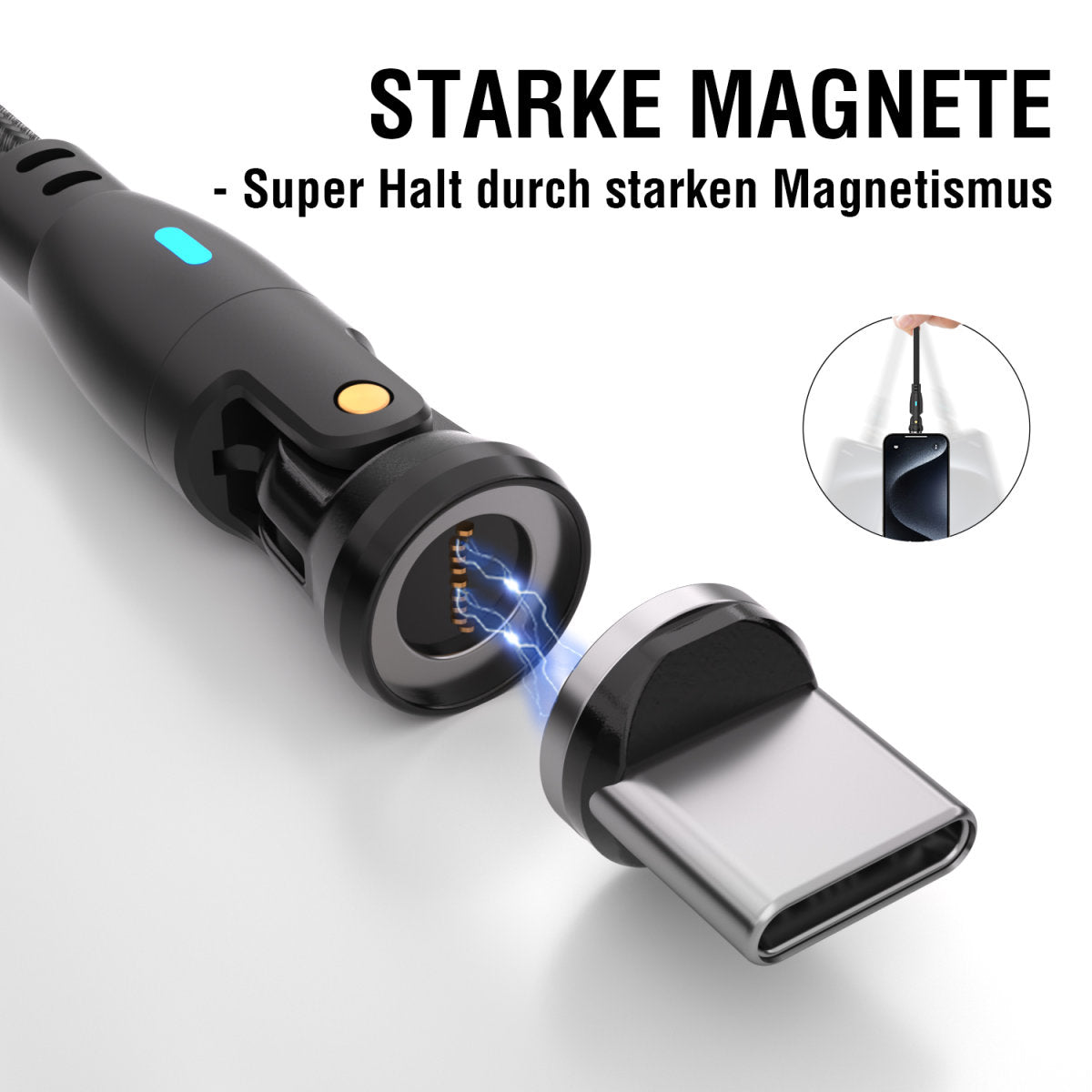 4smarts USB-C auf USB-A Kabel – USB 2.0 (480 Mbit/s) – 1,8 m – PD 100 W – für Laptop, Smartphone und mehr