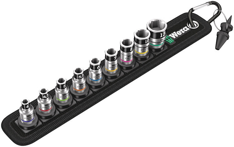 Wera Zyklop – Stecknuss-Satz 1/4", 4/4,5/5 mm…, 9-teilig, Box, Belt A 1