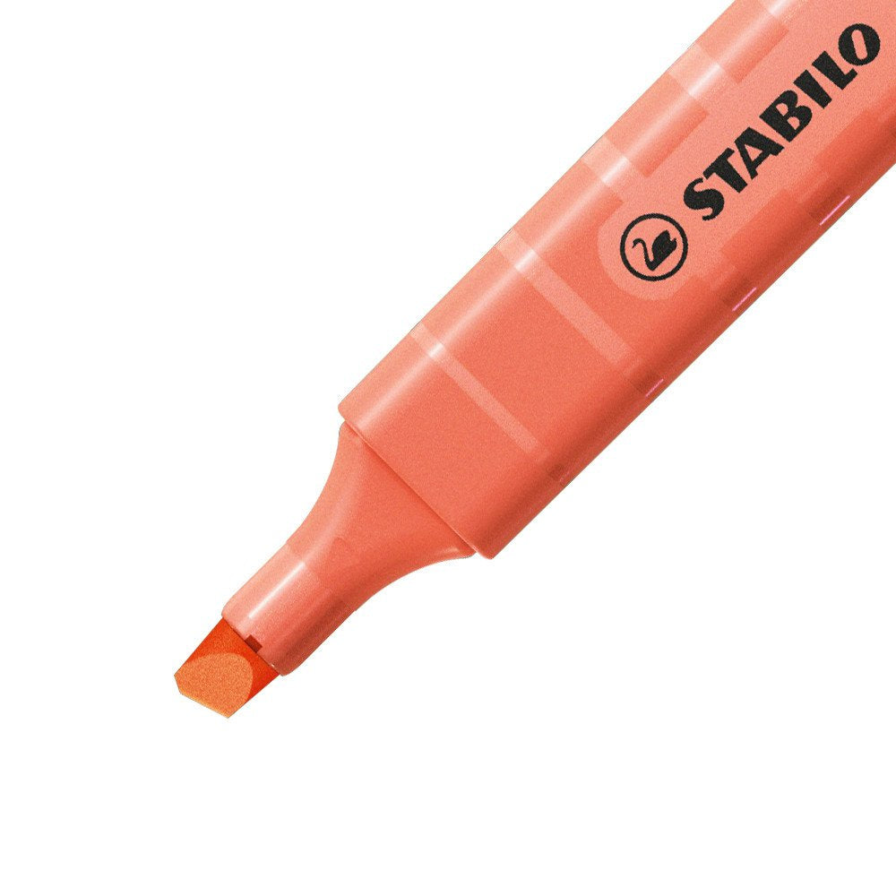 STABILO swing cool Pastel Edition Textmarker korallenrot – Keilspitze, 1–4 mm