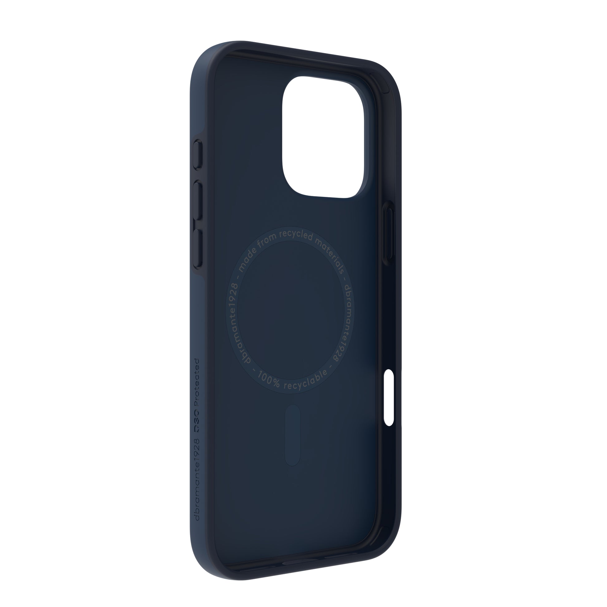 dbramante1928 Iceland Ultra D3O Backcover – für Apple iPhone 16 Pro Max, MagSafe, Recycling-Kunststoff, Blau