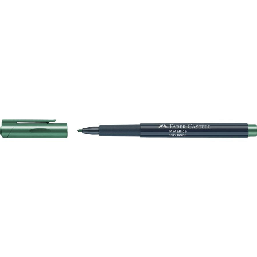 Faber-Castell Non-Permanent Marker Metallic – Rundspitze 1,5 mm – Fairy Forest – trocken abwischbar