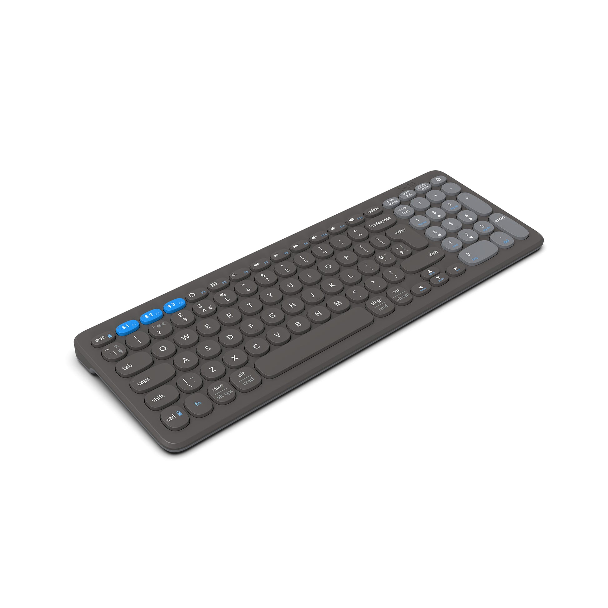 ZAGG Pro Tastatur, UK-Layout (EN), Dunkelgrau