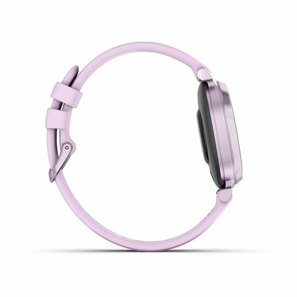 Garmin Lily 2 – Smartwatch – 35,4 mm, GPS, Bluetooth, Gorilla Glass, 50 m, Flieder, Universelle Grösse, Sportarmband
