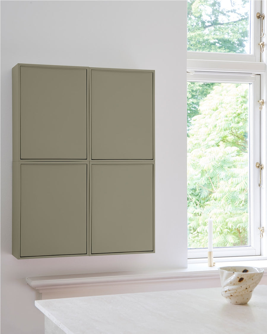 ReCollector Recyclingbox – 12 l – Recycling-Kunststoff, rechteckig – Graugrün