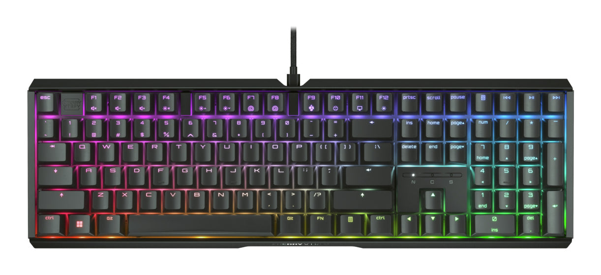 CHERRY XTRFY CHERRY MX 3.1 – Gaming-Tastatur – Mechanisch, Cherry MX Brown – Kabelgebunden, USB-A – RGB – Schwarz
