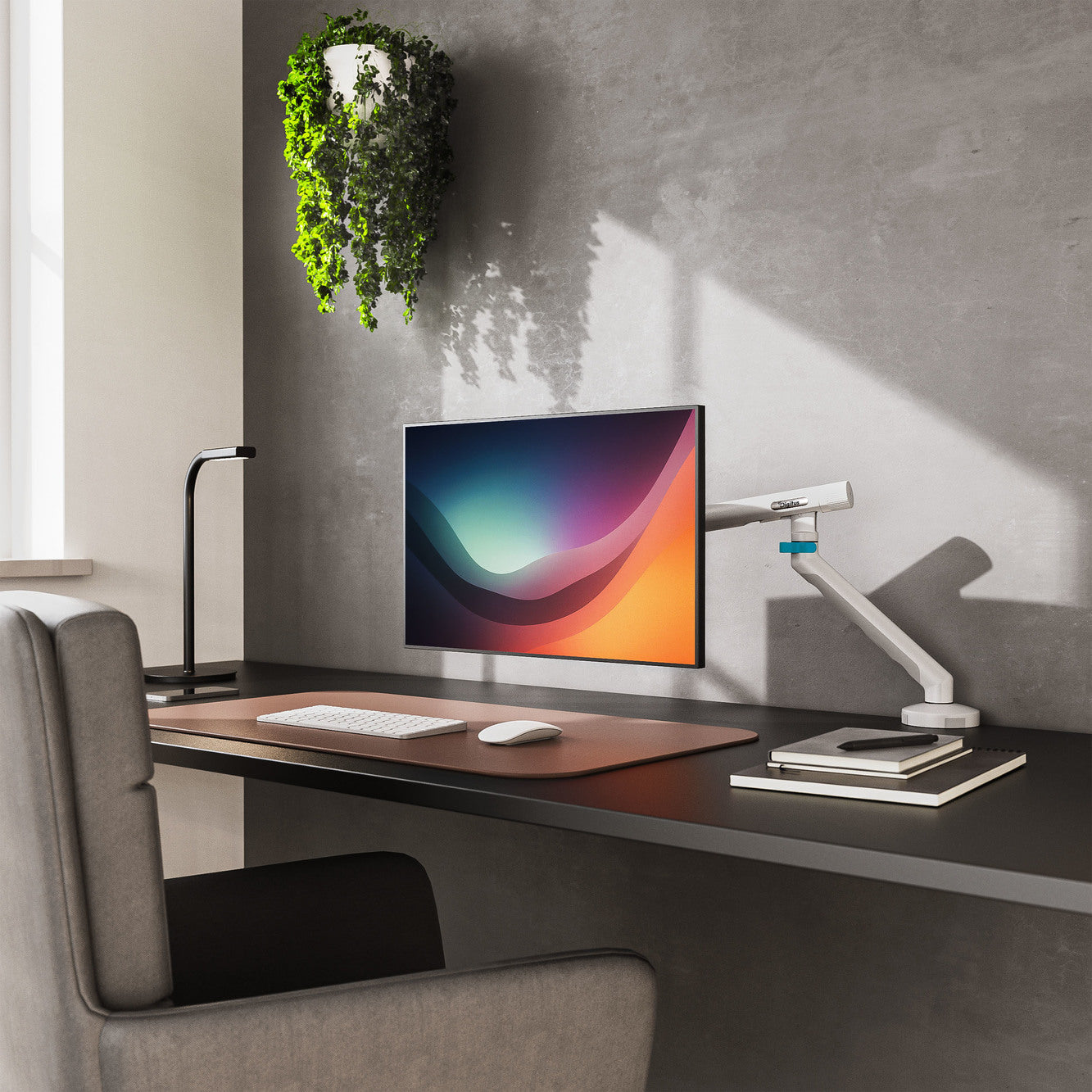 Digitus Monitorarm Tischhalterung – Klemme/Durchführung – bis 35" – VESA 75×75/100×100 mm – für Monitore