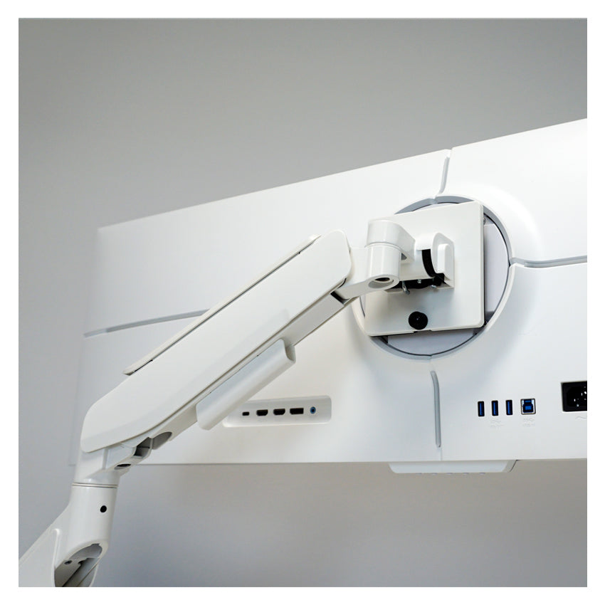 LC-Power Tischhalterung, bis 49", VESA 75 × 75 mm, 20 kg, Drehen, Weiss
