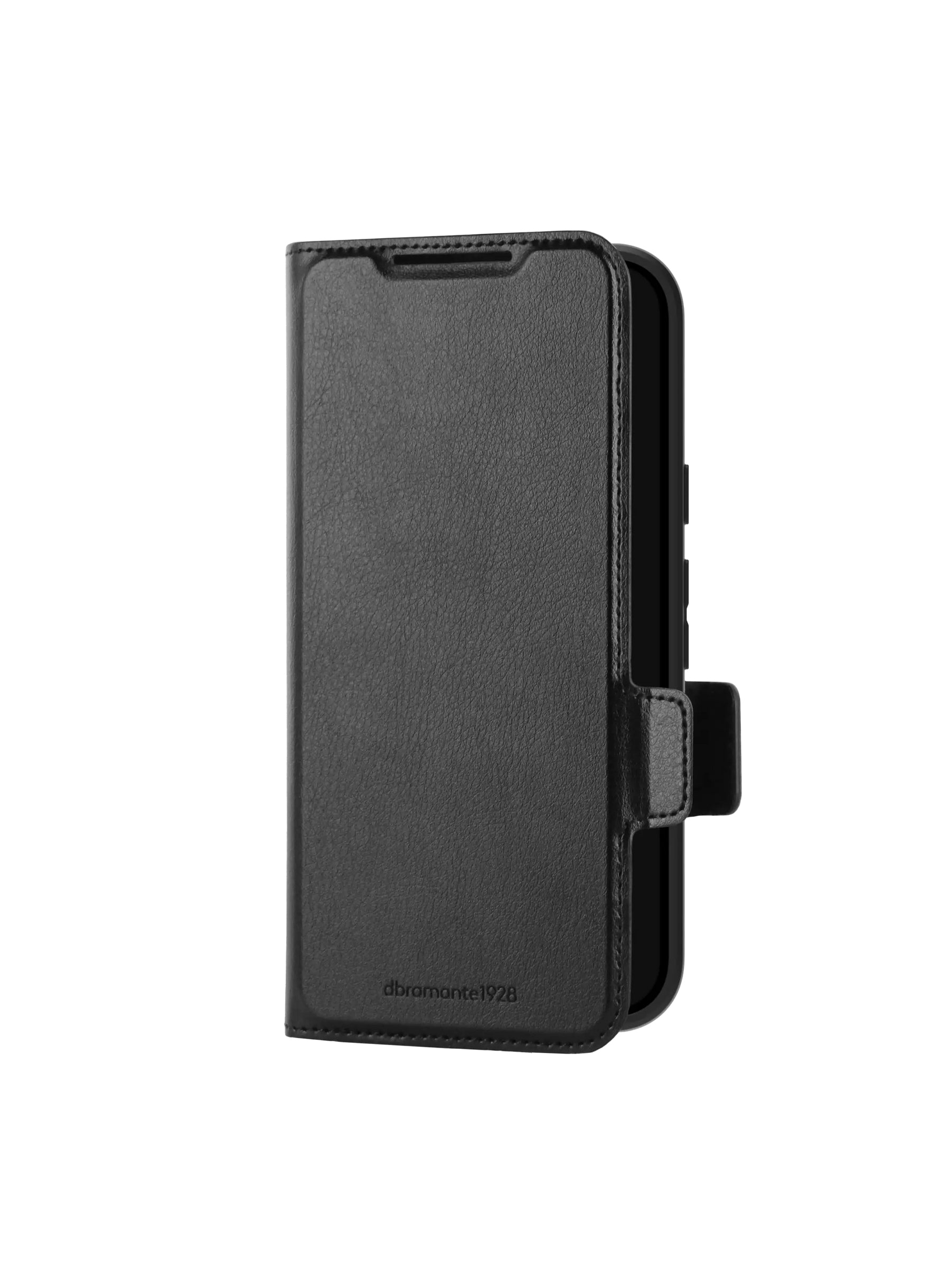 dbramante1928 Oslo Pro Wallethülle – für Google Pixel 9a, 3 Kartenfächer, Leder+Kunststoff, Schwarz