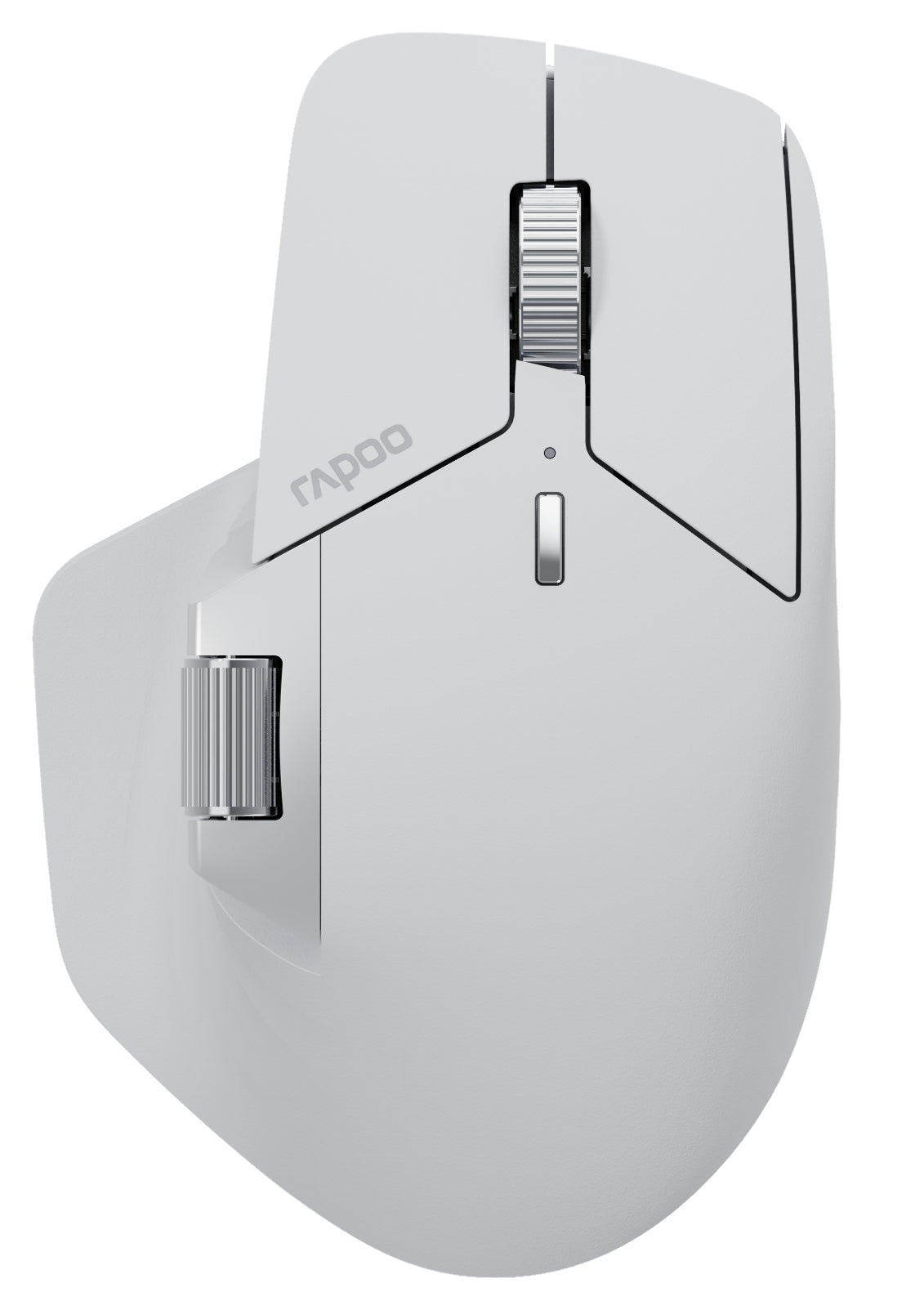 Rapoo MT760L Gaming-Maus – Kabellos, 4000 dpi, 10 Tasten, Rechtshänder, Wiederaufladbar, Grau