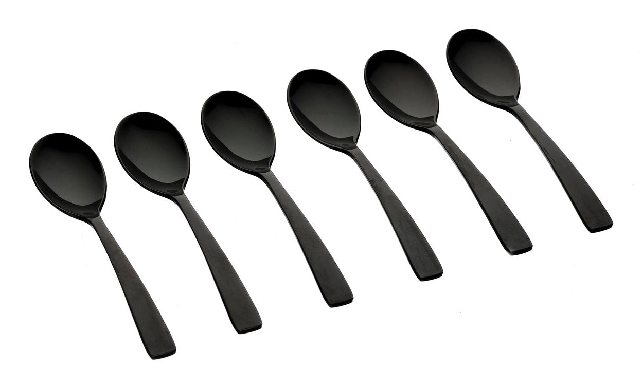 Björn Eislöffel – Edelstahl, 11,8 cm, schwarz, spülmaschinenfest, 6 Stk.