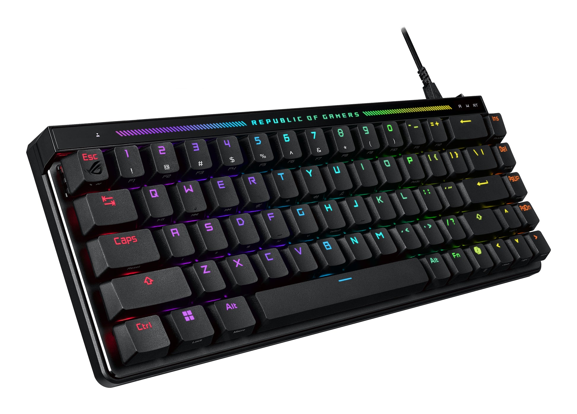 ASUS ROG Falchion Ace HFX – Gaming-Tastatur 65% – ROG HFX Magnetic – USB-C – RGB – Ohne Ziffernblock