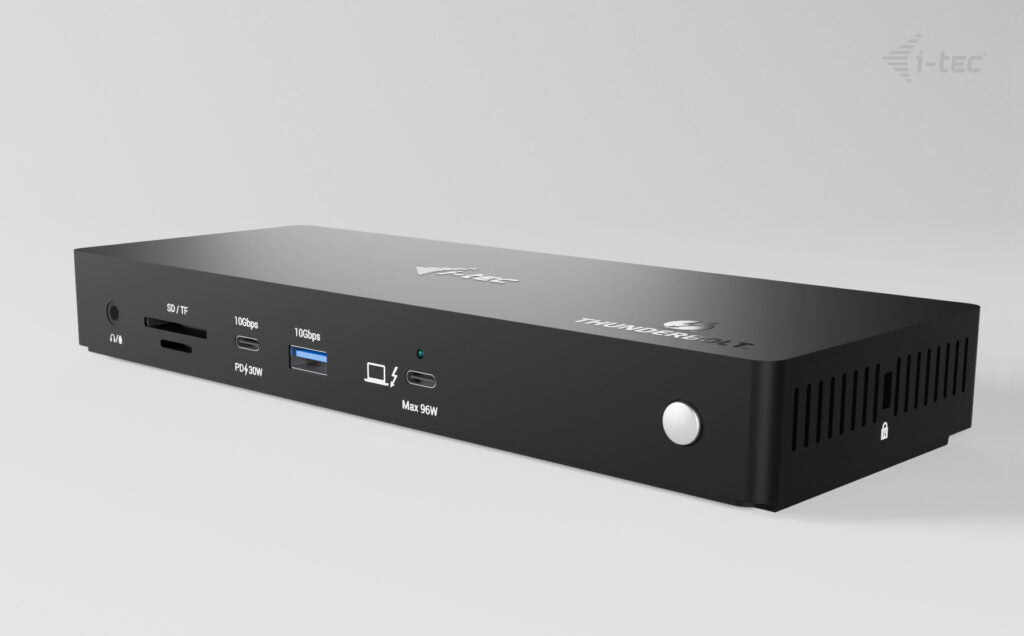 i-tec Dockingstation – Thunderbolt 4, 2× HDMI, 4× USB-A, 1× USB-C, 96 W PD, 2,5GbE, 3,5 mm Audio