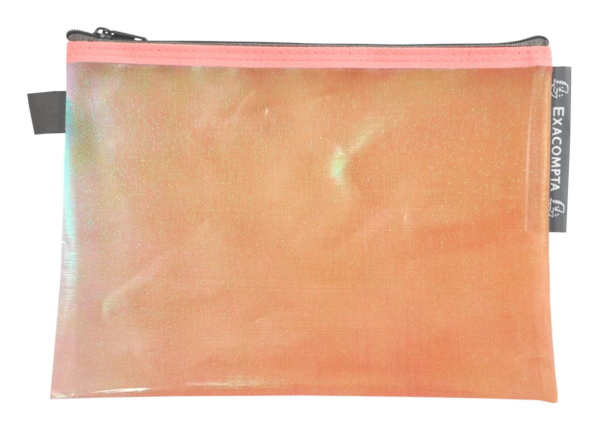 Exacompta Candy Tidy – Reissverschlusstasche, leer, Glitzereffekt, assortiert, EVA, 12,5 × 0,4 × 16,8 cm