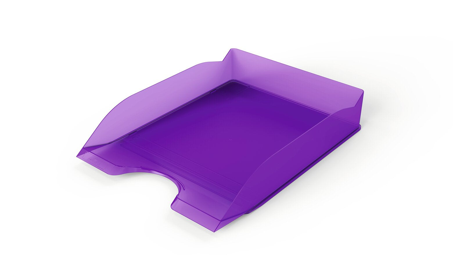 Durable Basic – Briefkorb für A4/C4, Kunststoff, violett transparent, 253 × 337 × 63 mm