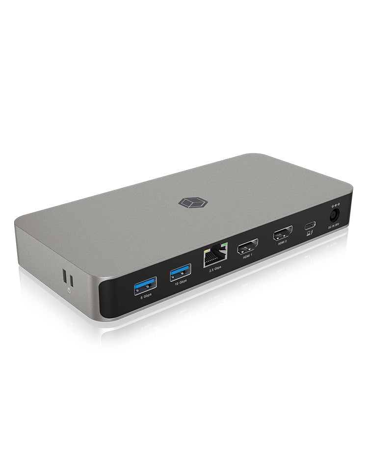 ICY BOX IBDK2880C Dockingstation – USB4, 2× HDMI, 3× USB-A, 1× USB-C, 100 W PD, 2,5GbE, für Windows