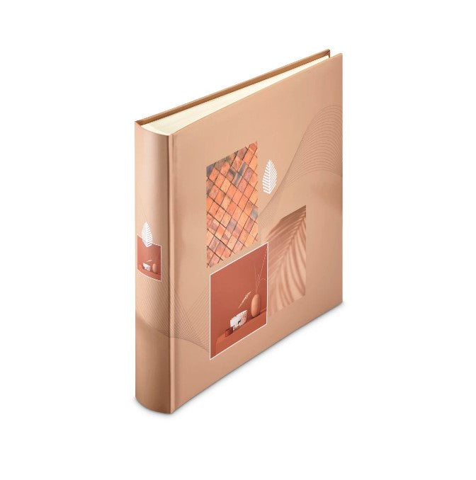 Hama Fotoalbum Singo II – für 300 × 300 mm, braun, mit Pergaminzwischenblättern, Karton, 300 × 300 mm