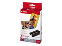 Canon Selphy Papier-Set – glänzend, 54 × 86 mm, 260 g/m², 36 Blatt, einseitig – für Canon Selphy