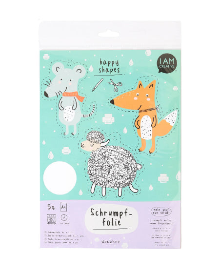 I am Creative Schrumpffolie Weiss – A4, Laser, 5 Blatt