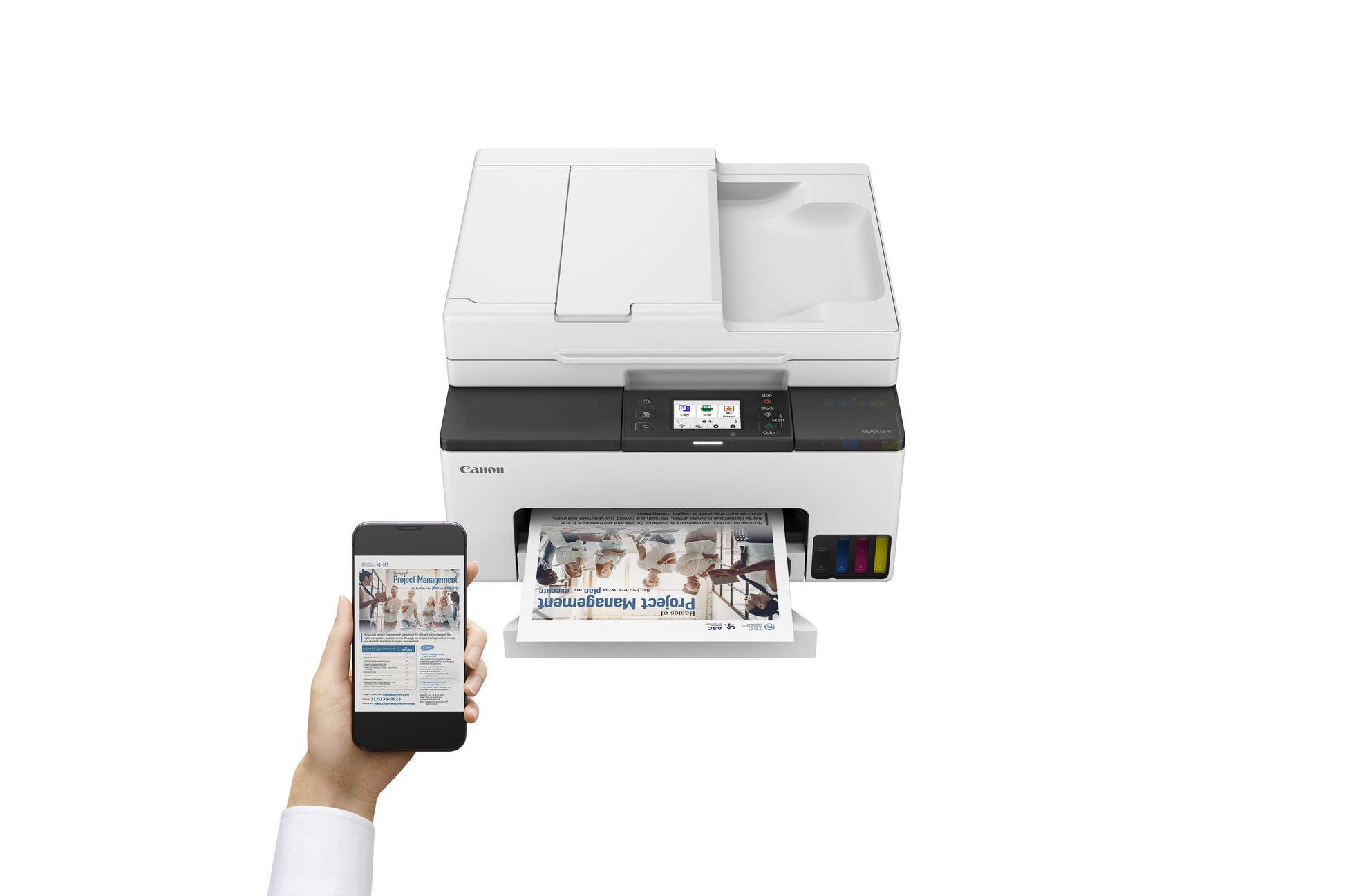 Canon MAXIFY GX2050 – Farbiges Tintenstrahl-MFP A4, 4-in-1 – USB – Duplex, ADF – 15 ppm S/W, 10 ppm Farbe