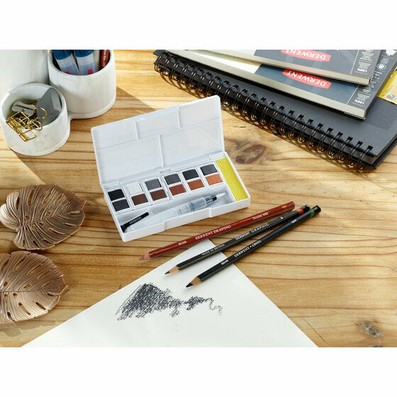 Derwent Professionelles Pigment/Tinte, Bastelfarbe – Mehrfarbig – 12 Farben