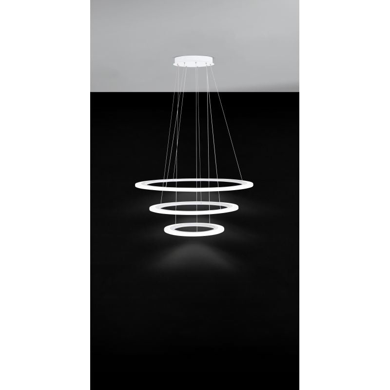 EGLO Deckenleuchte Penaforte – Ø 79 × 150 cm, 2100 lm, 18,5 W, 3000 K, dimmbar, weiss