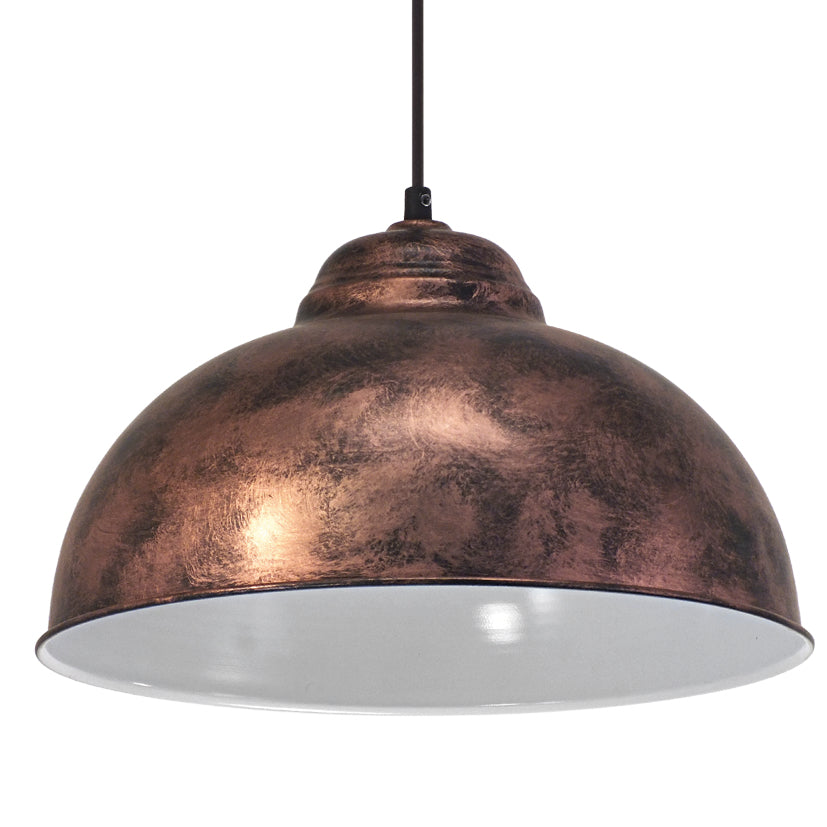 EGLO Hängeleuchte Truro 2 – Ø 37 × 110 cm, 60 W, dimmbar, kupfer/edelstahl