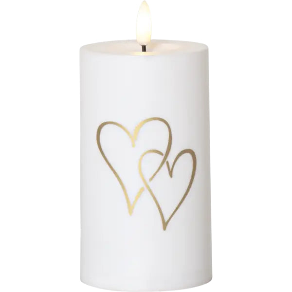 Star Trading LED-Memorialkerze – Ø 7 × 14 cm – Kunststoff, weiss
