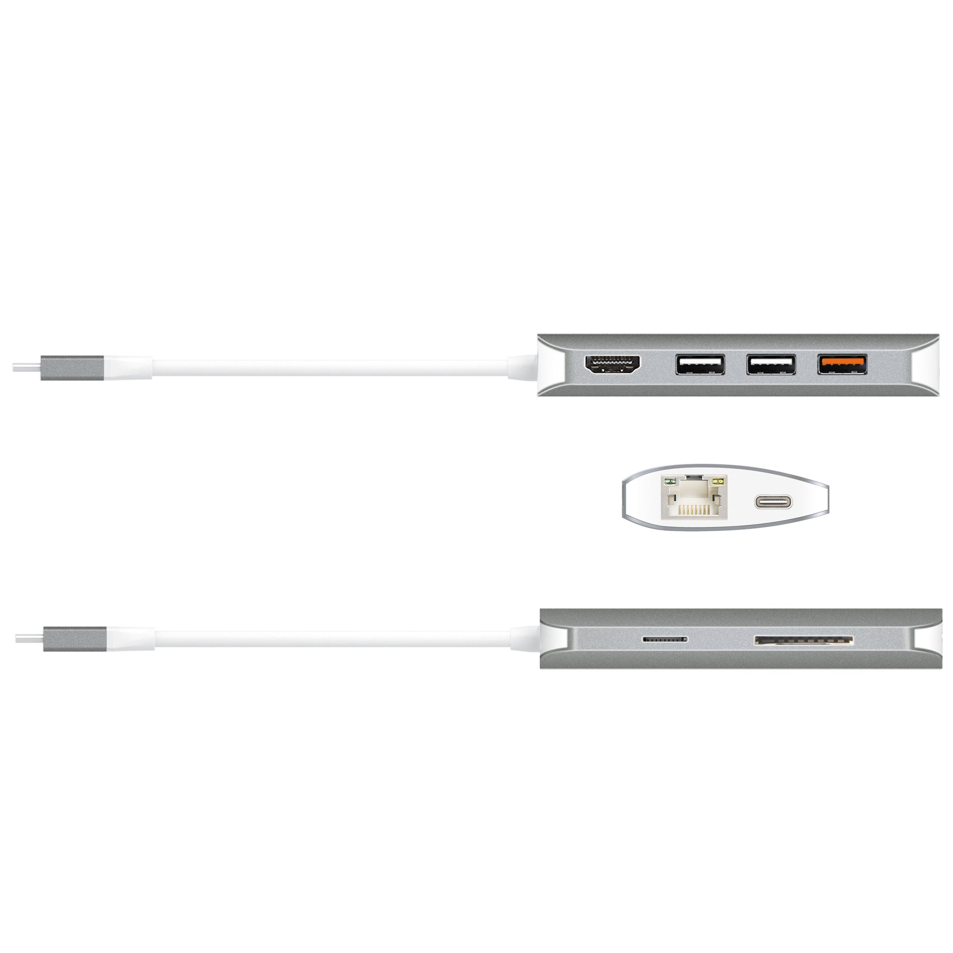 j5create JCD383-N Multiport-Adapter – USB-C, 1× HDMI, 3× USB-A, GbE, SD/microSD, für Windows/Mac