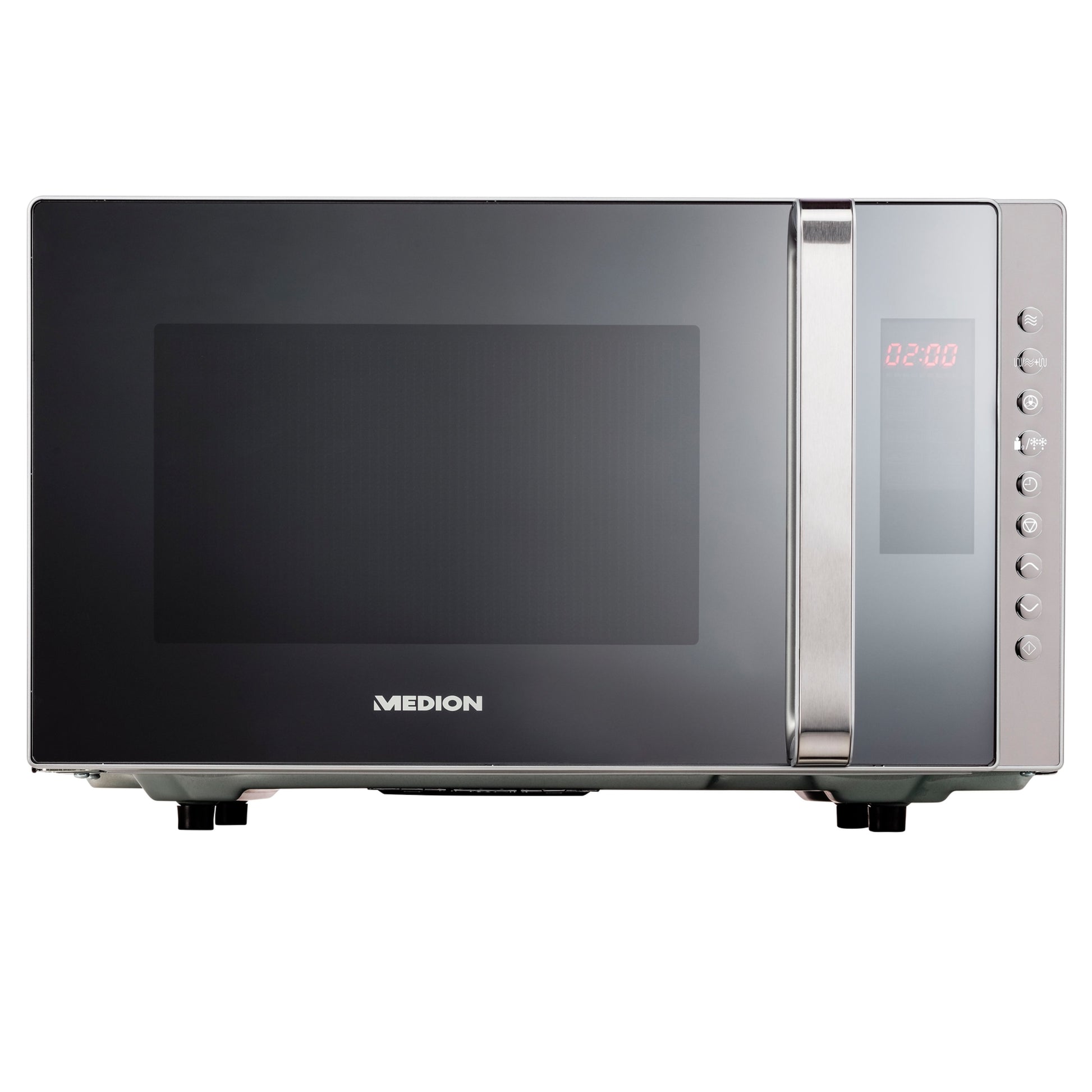 MEDION Kombi-Mikrowelle MD17495 – 23 l, Grill & Heissluft, 800 W – Grau