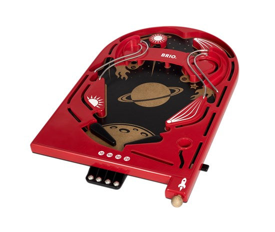 BRIO Holz-Flipper Space Safari – Geschicklichkeitsspiel, 1–4 Spieler, ab 3 Jahren, 20 Min., DE