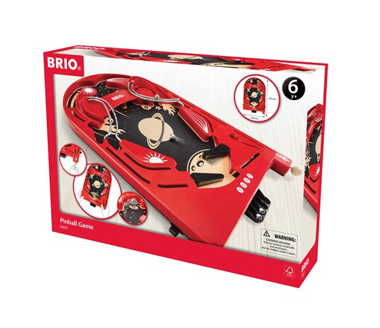 BRIO Holz-Flipper Space Safari – Geschicklichkeitsspiel, 1–4 Spieler, ab 3 Jahren, 20 Min., DE